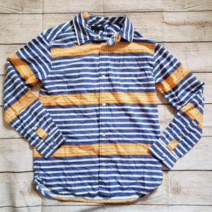 Tommy Hilfiger button down long sleeve stripe top L